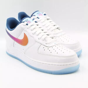 Nike Air Force 1 '07 PRM Shoes Leather NY Vs NY White Blue HF4833 100 Mens 11.5